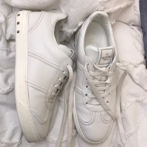 valentino women’s white sneakers 38 1/2